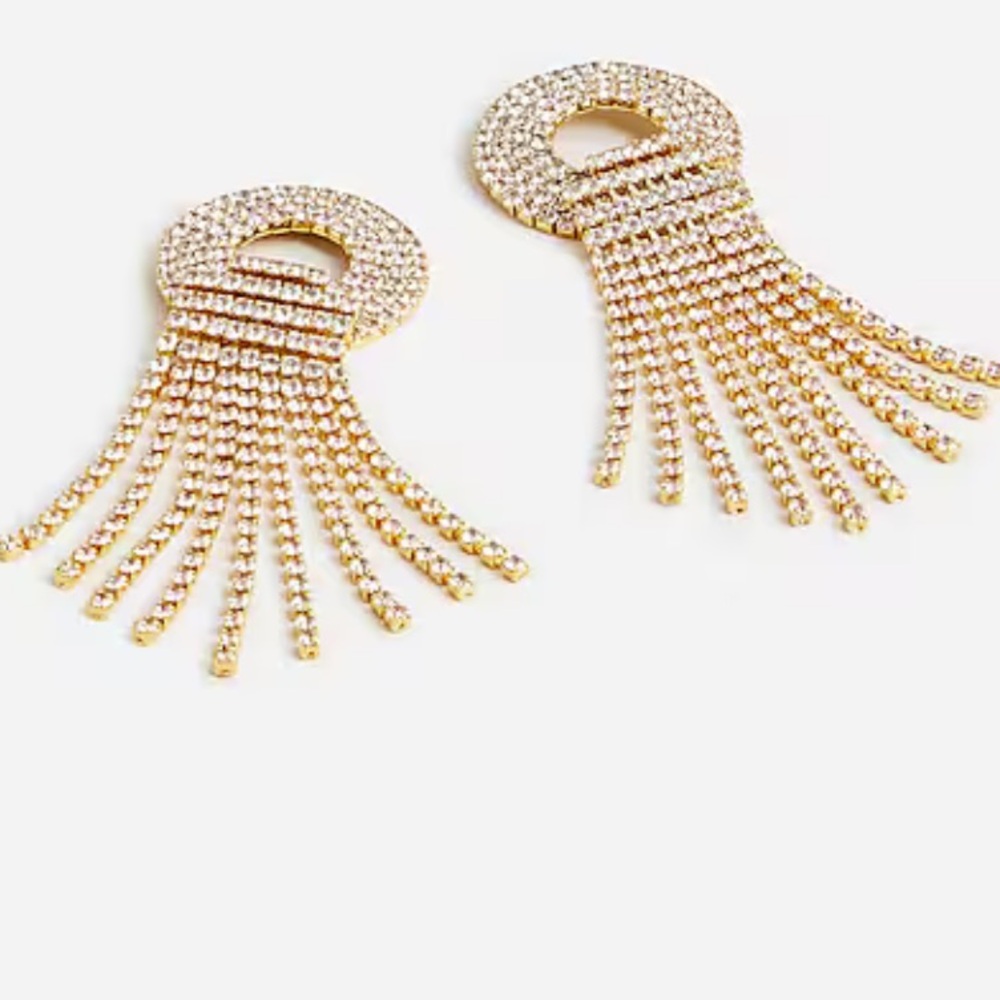 Crystal fringe earrings